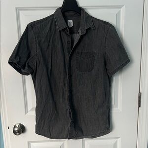 Men's GAP Casual Button Down Shirt Gray | Gray Button Down Shirt | Casual